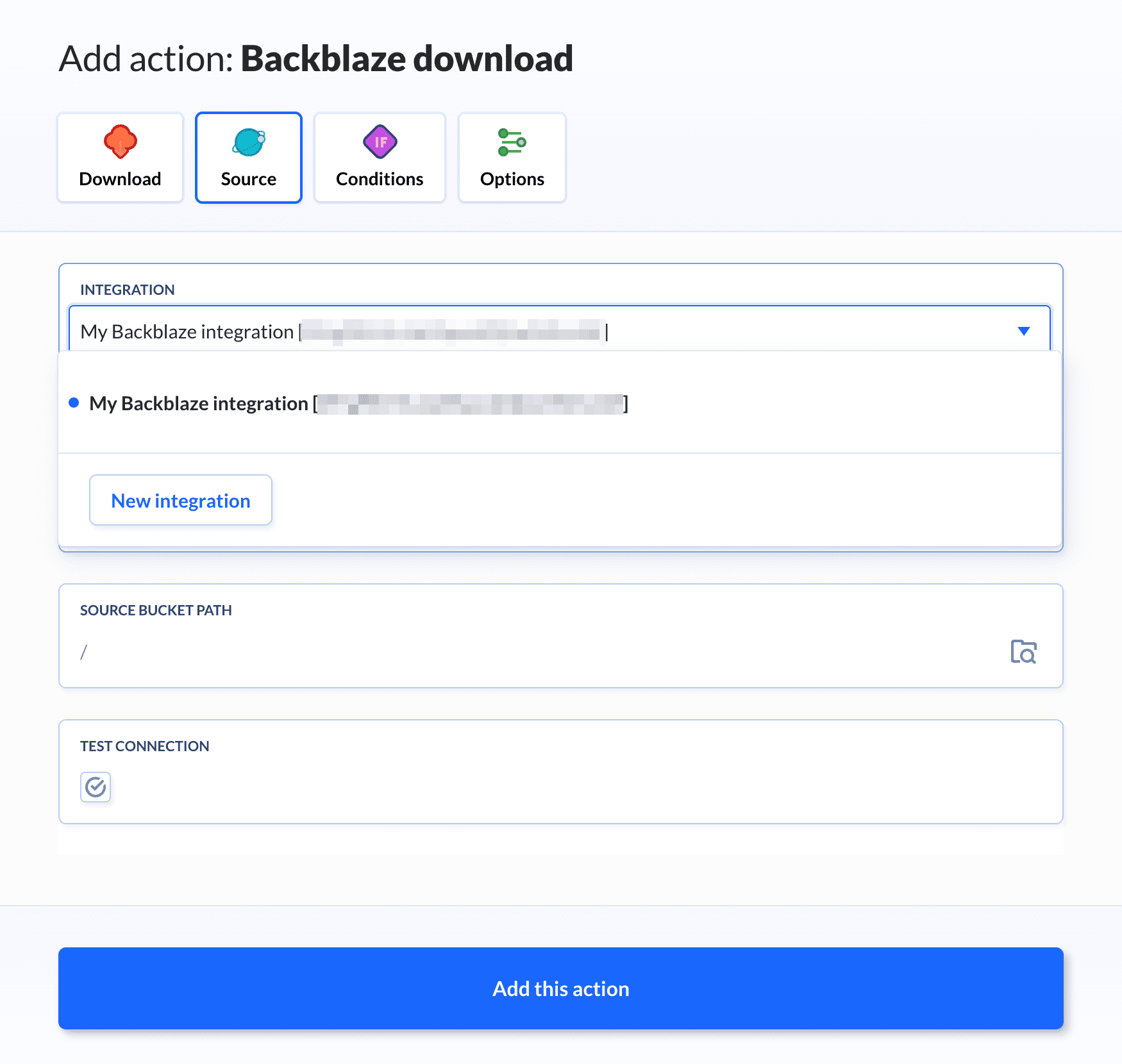 Source tab of Backblaze download