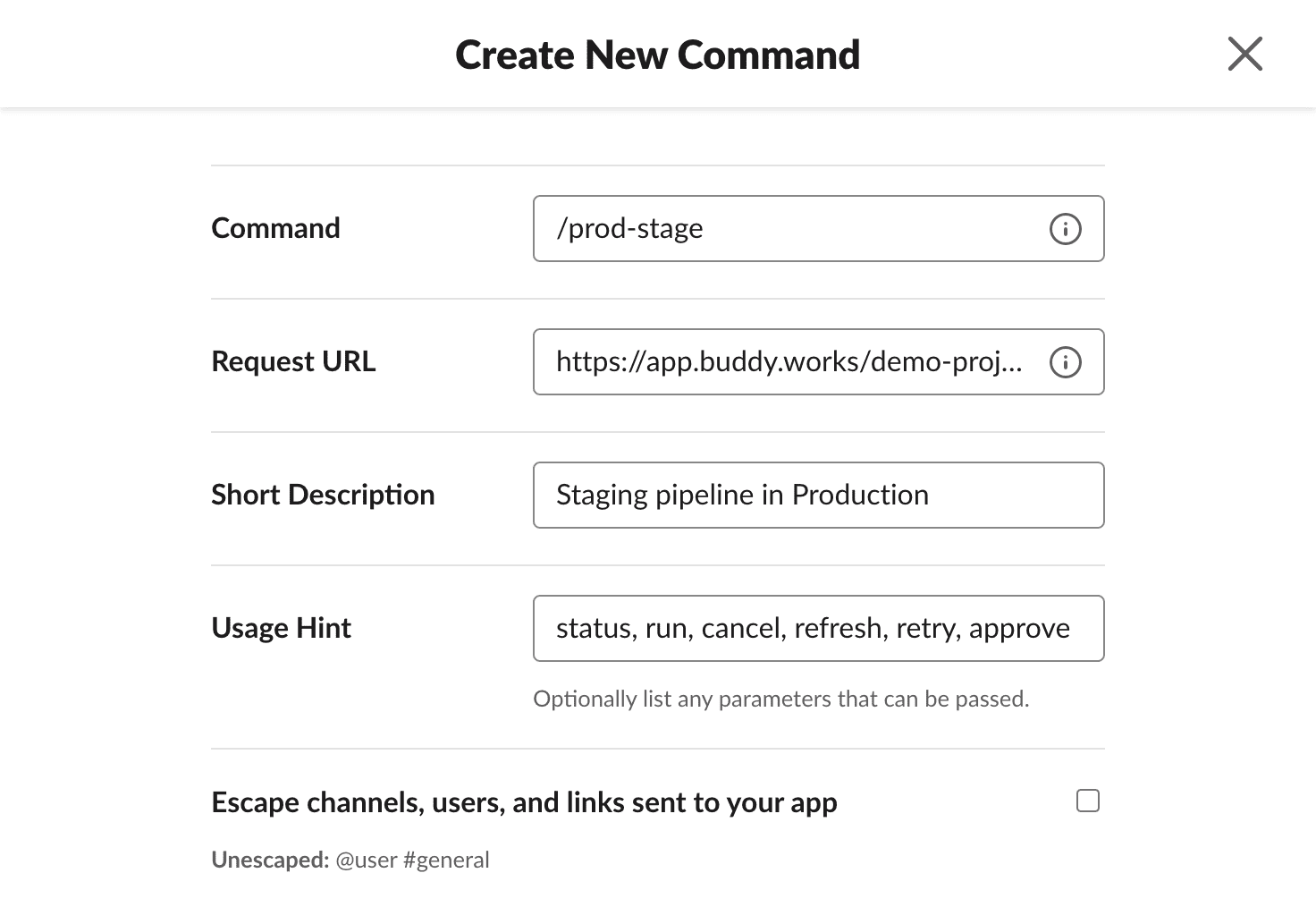 Adding commands to app
