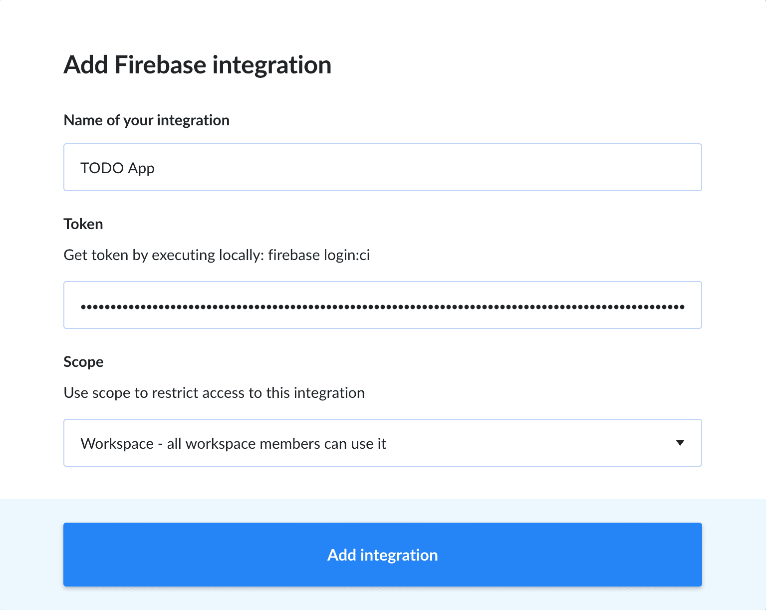 Configuring Firebase integration