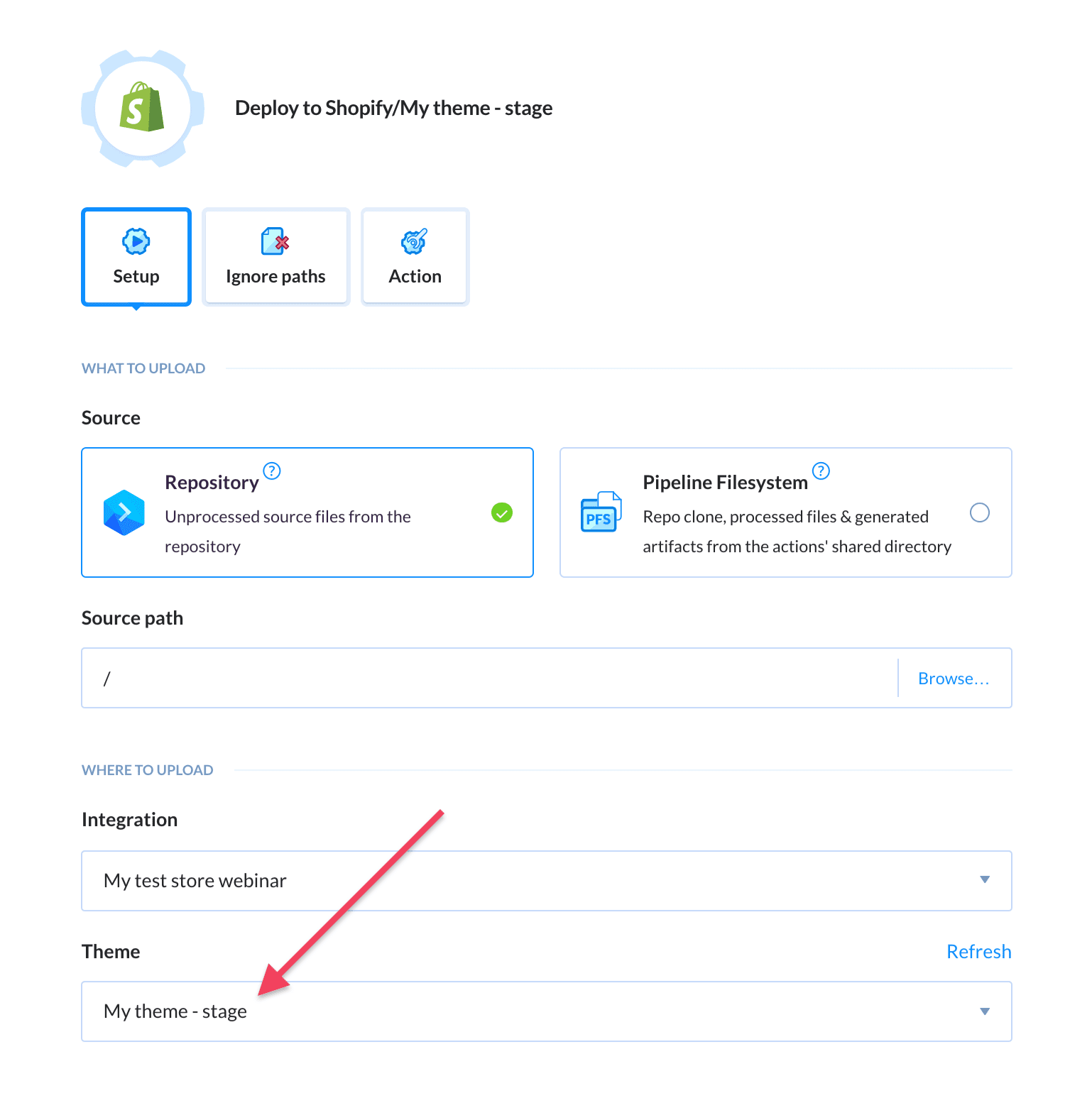 Configuring Shopify deployment